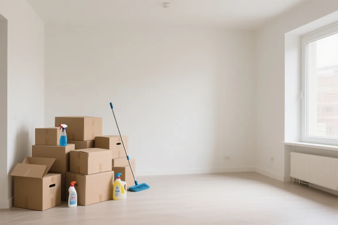 Neue Wohnung reinigen vor dem Einzug